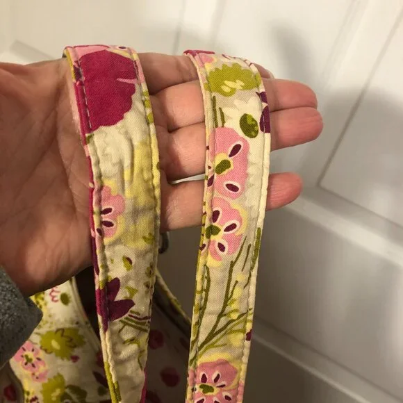 Vera Bradley women pink and lime handbag, 12 x 9 x 5 - Picture 15 of 16